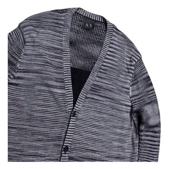 ARMANI EXCHANGE Luxury Designer Stretch Casual Cardigan Sweater Mens Medium - Picture 2 of 6